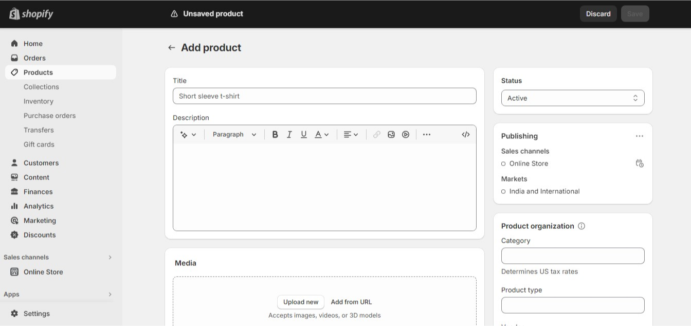 Adding products