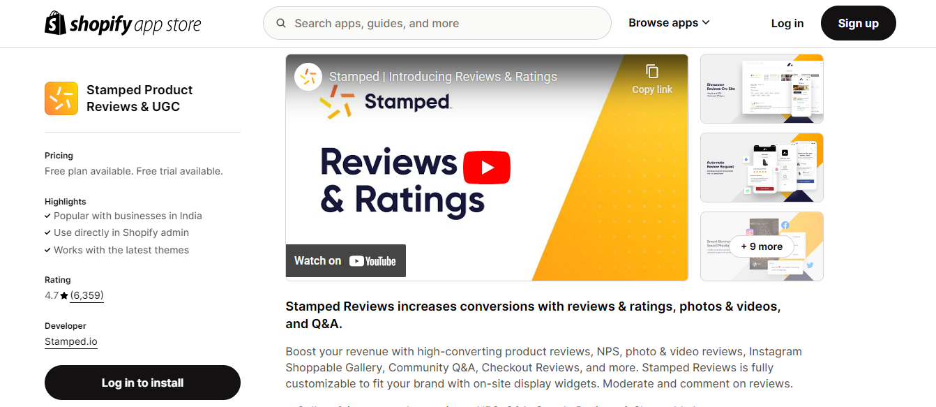 Stamped Shopify Product Reviews